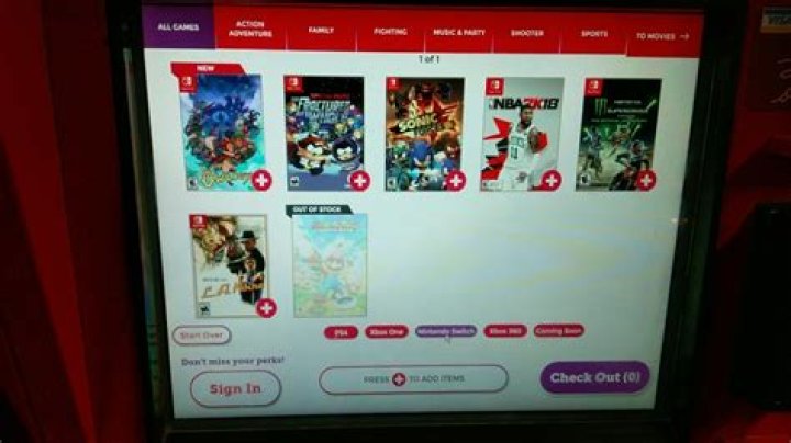Can you rent switch games from Redbox?