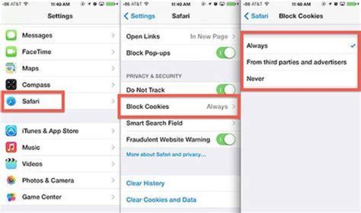How do I delete cookies on my iPhone 6?