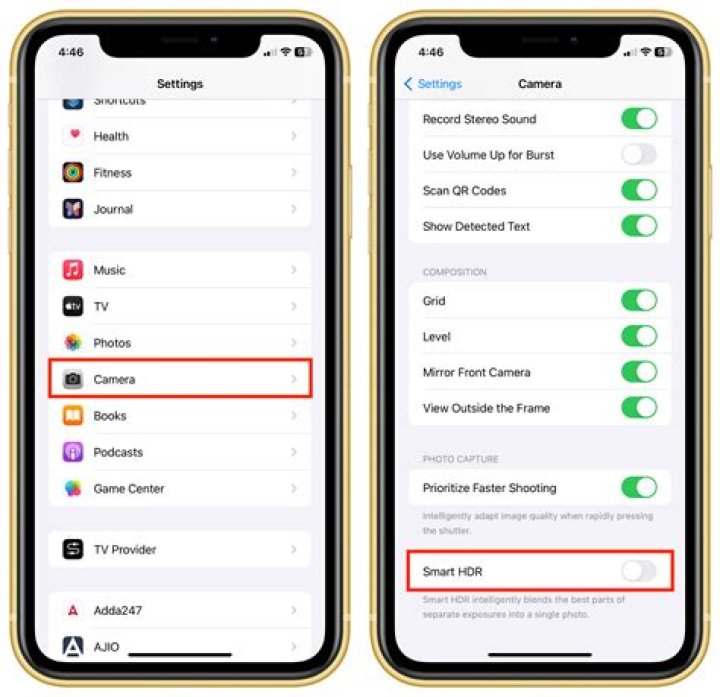 How do I turn on HDR on my iPhone X?