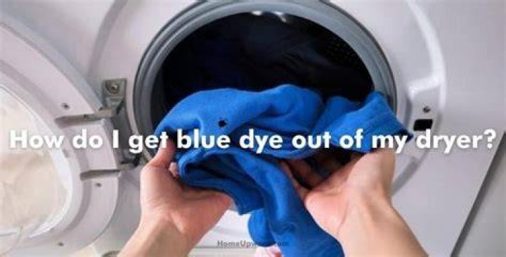 How do you get blue dye out of the dryer drum?