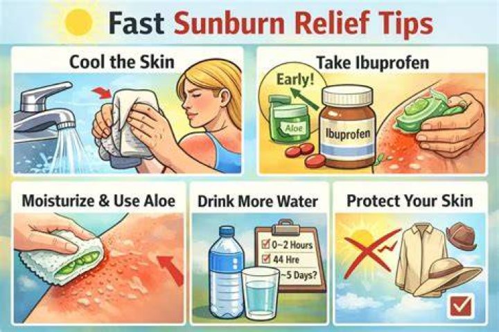 How do you make a sunburn go away fast?