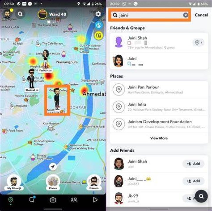 How do you not see someone's map on Snapchat?