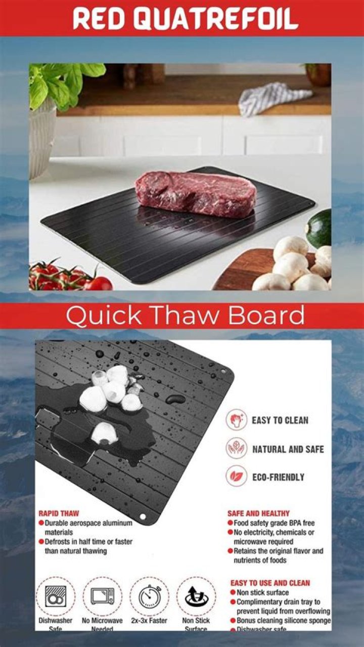 How does the magic defrosting tray work?