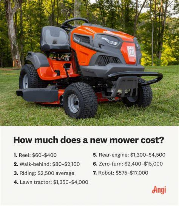 How much does a riding lawn mower depreciation?