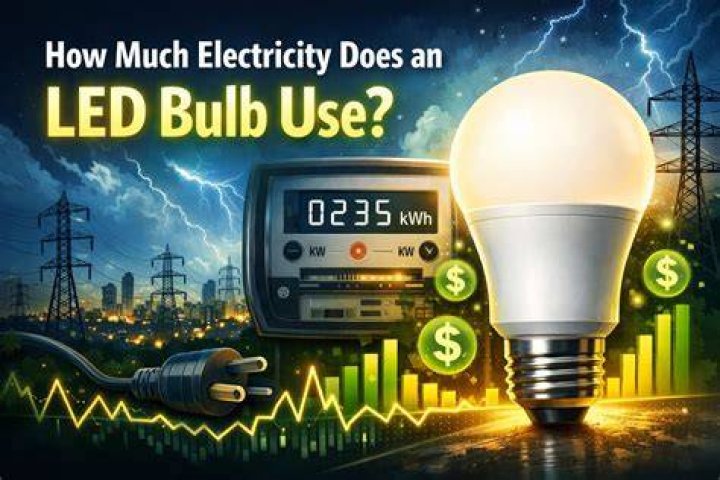 How much electricity does a 10 watt LED bulb use?