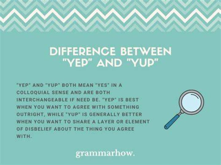 What's the difference between YEP and yup?