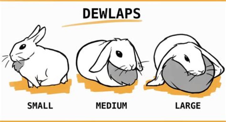 What causes a dewlap in rabbits?
