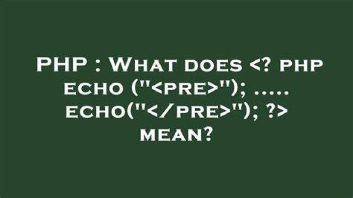 What does echo mean PHP?