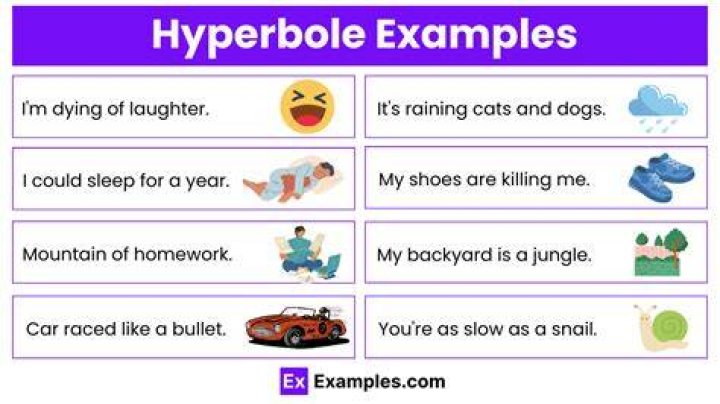 What is hyperbole and examples?