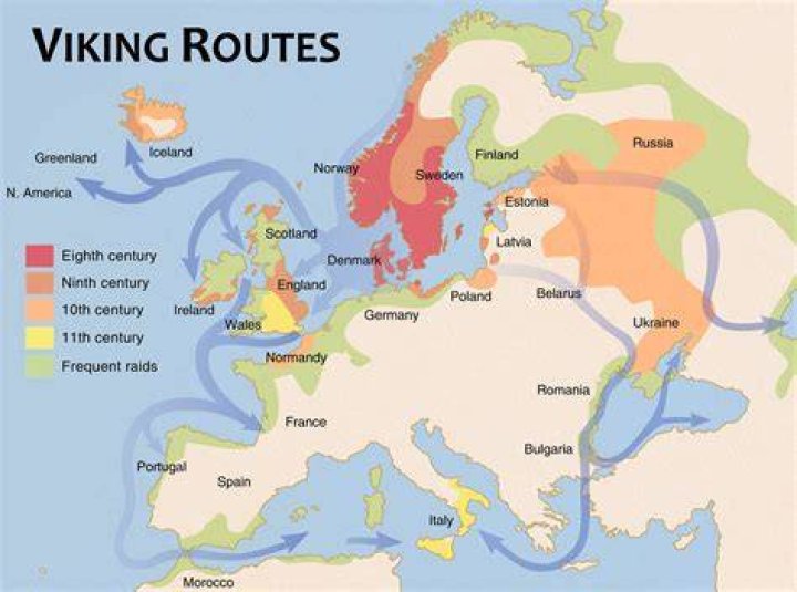 Which countries did the Vikings invade?